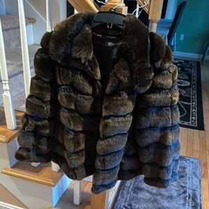 INCFaux Fur Brown Coat